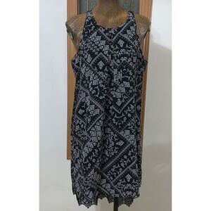 2/$15 Maurice’s Sleeveless Dress Women's Medium Black and White Lace Hem NWT
